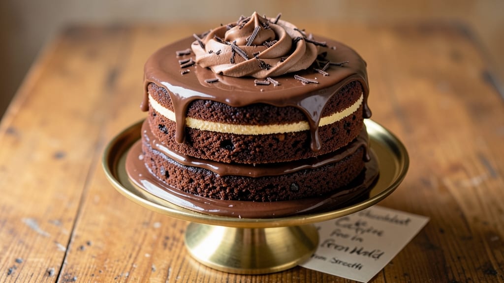 Best Chocolate Cake Recipe in the World from Scratch: Triple-Layered Crunch With Warm Chocolate Streaks