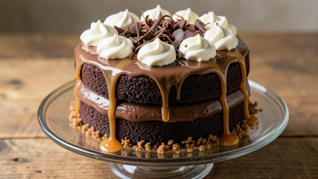 Carl's Jr Chocolate Cake Recipe: Coffee-Infused Ganache Rivers and Crispy Top