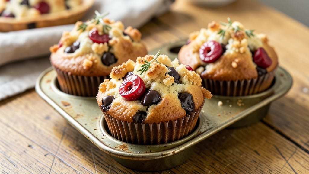 Cherry Chocolate Chip Muffins Recipe: Juicy Bites With Bursts of Tart Cherry