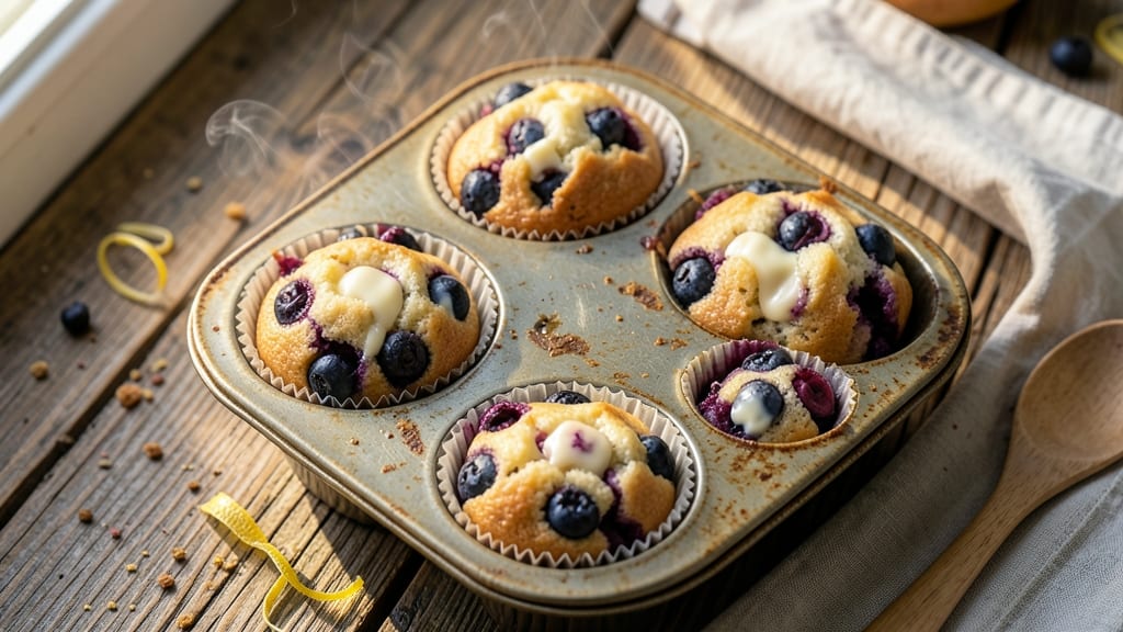 Blueberry White Chocolate Muffins Recipe: Bursting With Juicy Berries and Melty Chunks