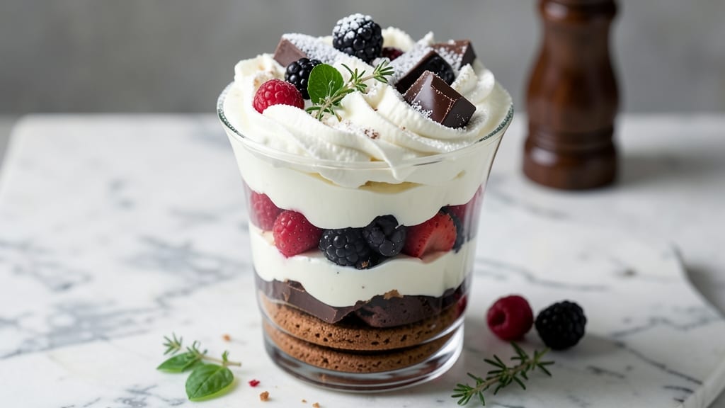 Berry Chocolate Trifle Recipe: Layers of Crispy Cookies and Silky Ganache