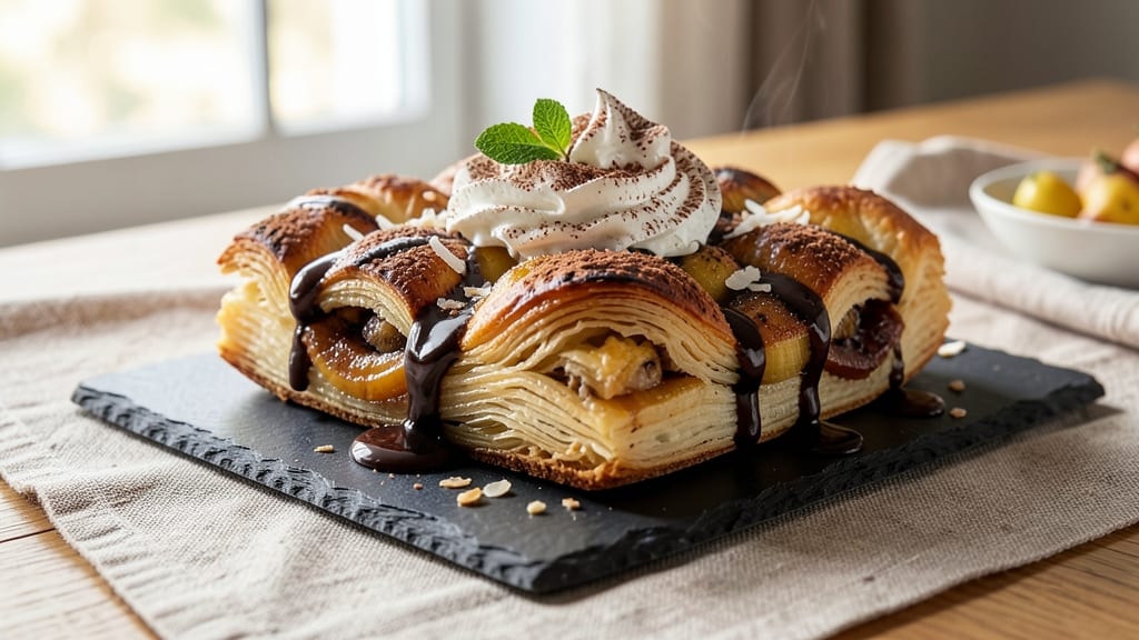 Banana Chocolate Pastry Recipe: Warm Spice Streaks and Gooey Melts