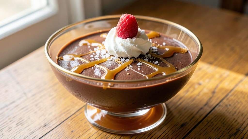 Caramel Chocolate Pudding Recipe: Silky Ganache Rivers Over Crunchy Top