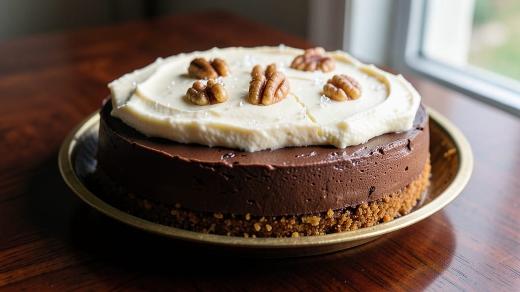 Boston Chocolate Cream Pie Cheesecake Recipe: Triple-Layered Crunch With Molten Chocolate Hearts