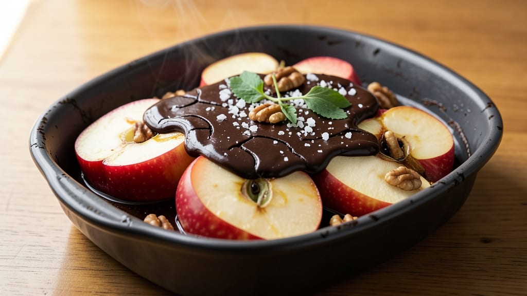 Baked Apple Chocolate Recipe: Warm Spiced Apples and Fudgy Ganache Bites