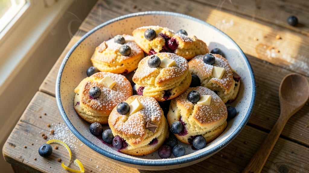 Blueberry White Chocolate Scones Bakers Delight Recipe: Flaky Layers with Juicy Berries and Melty Chunks