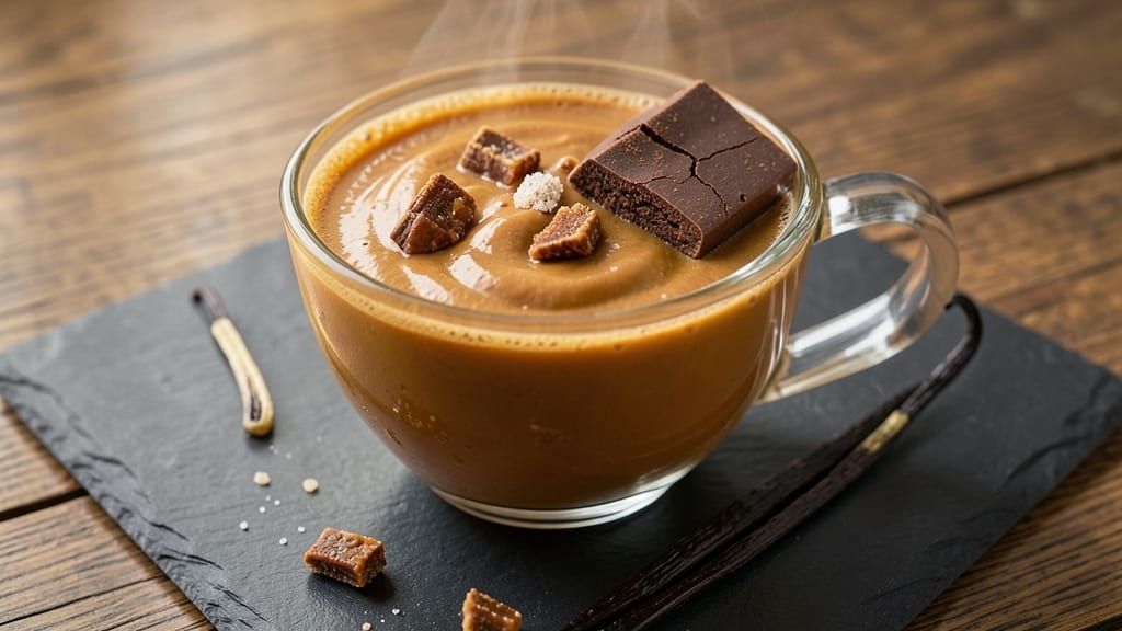 Belgian Chocolate Toffee Creamer Recipe: Warm Vanilla Streaks and Crispy Caramel Crunch