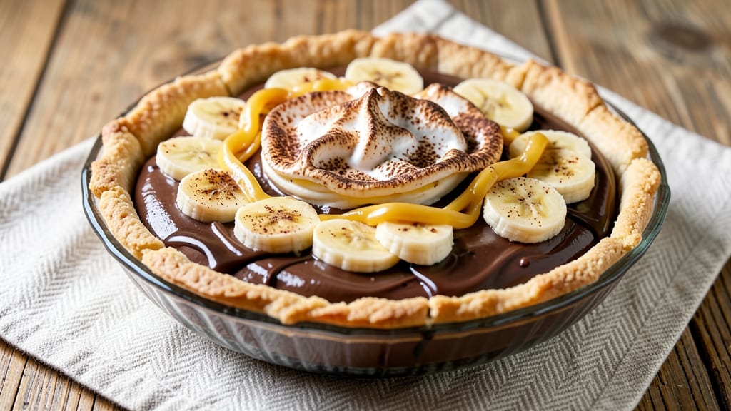 Banana Chocolate Pudding Pie Recipe: Warm Spiced Swirls and Silky Chocolate Layers